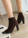 FLEECE EINFARBIG HOHEM ABSATZ STIEFEL