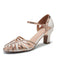 Retro Hohle Runde Hochhackige Sandalen