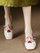 Retro Square Shallow Mouth Schuhe Mit Dickem Absatz