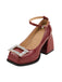 Vintage Burgund Strass High Heels