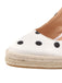 Weiße gepunktete High Heels mit Ausschnitt