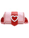 Retro Herz Farbe Kontrast Klappe Tasche