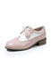 Brogue-Schuhe aus PU-Leder mit runder Spitze