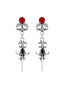 Retro Halloween Silber Ohrringe