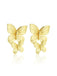 Goldene Ohrringe In Form Eines Schmetterlings