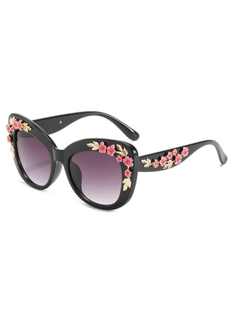 Florale Sonnenbrille Aus Kunststoff Mit Farbverlauf