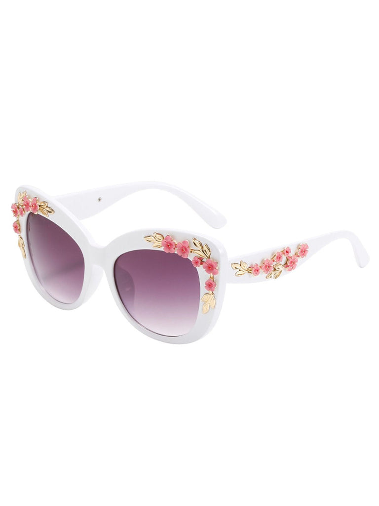 Florale Sonnenbrille Aus Kunststoff Mit Farbverlauf
