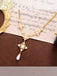 Perlen Rehinestone Goldener Jahrgang Halskette