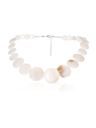 Weiße Vintage Runde Muschelkette