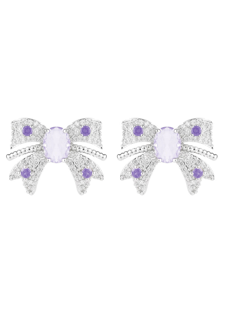 Retro Bowknot Rehinestone Ohrstecker