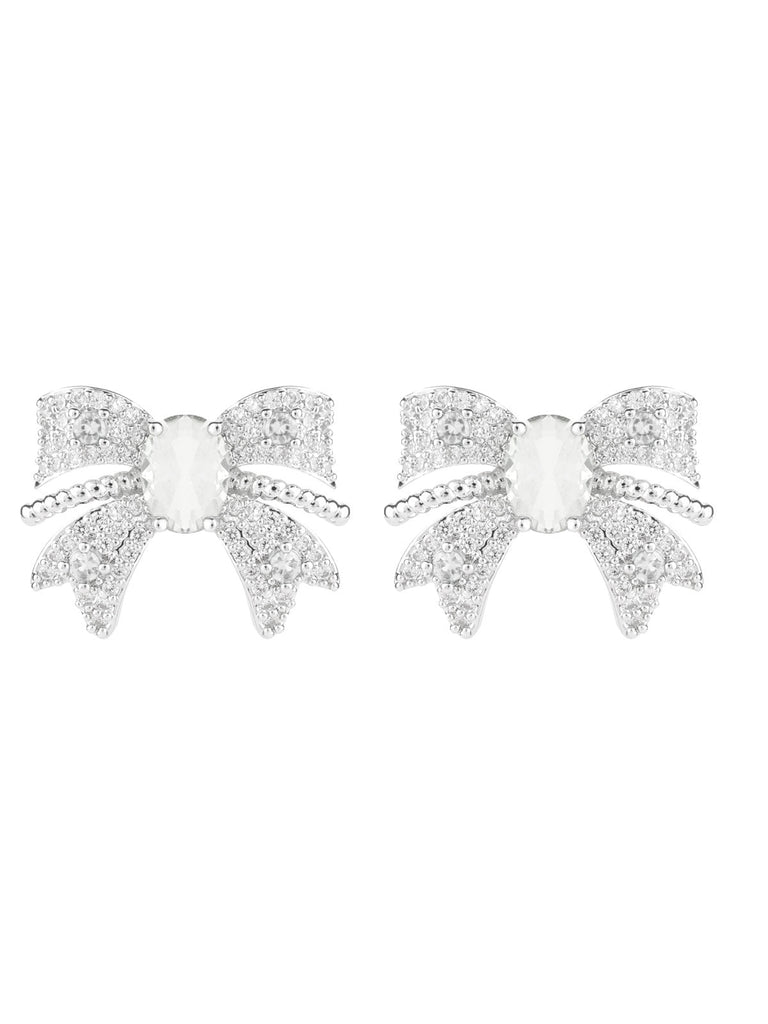 Retro Bowknot Rehinestone Ohrstecker