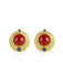 Rote & blaue Kupferlegierung Diamant Ohrstecker