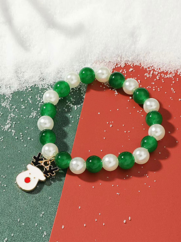 Retro Christmas Manual Bead Bracelet