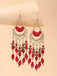 Rot Ethnischer Stil Vintage Baumeln Ohrringe
