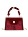 Vintage Rot Samt Perlen Jacquard Quadratische Tasche
