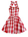 Kinder Party 1950s Plaid Halter Swing Mädchen Kleid