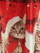 ROT 1950ER WEIHNACHTEN KATZE SWING KLEID