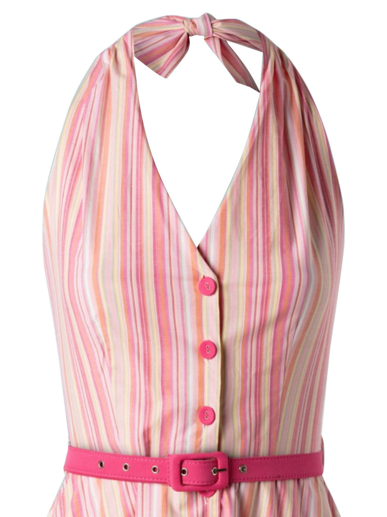 ROSA 1950ER VINTAGE NECKHOLDER SWING KLEID
