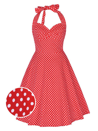 1950ER DOT NECKHOLDER ROCKABILLY SWING KLEID