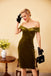 WEINROT SCHULTERFREI PENCIL KLEID