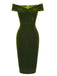 WEINROT SCHULTERFREI PENCIL KLEID