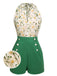 1950ER STRAMPLER MIT BLUMENMUSTER UND KNÖPFEN