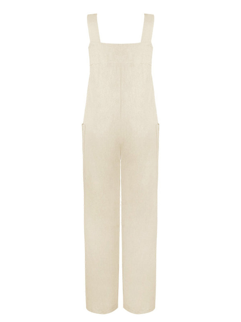 1950ER SOLID KNÖPFE TASCHEN JUMPSUIT