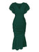 [Vorverkauf] Gelb 1930er Rüsche Schnürschuh Fischschwanz Kleid