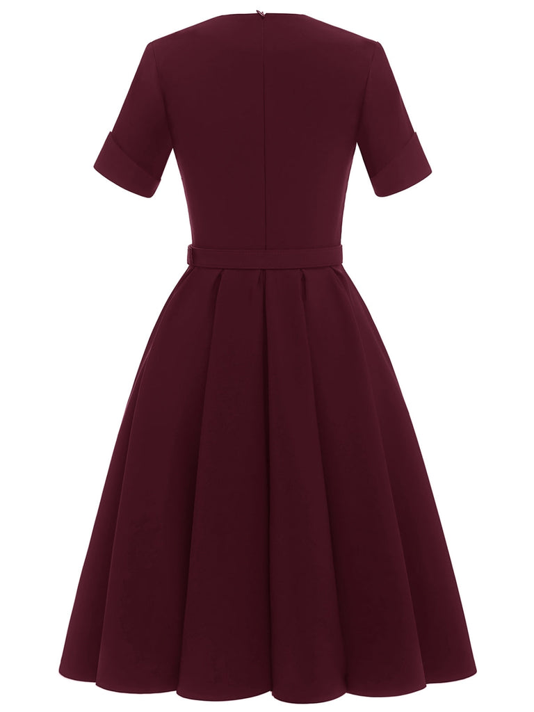 SOLID SWING VINTAGE KLEID MIT GÜRTEL