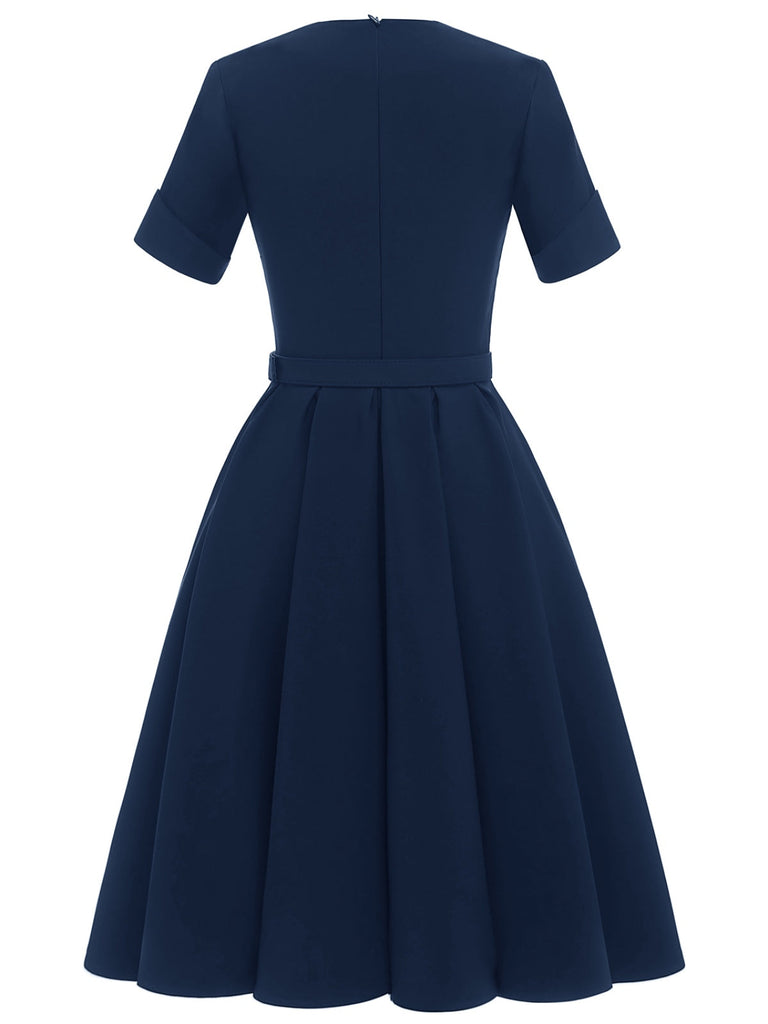 SOLID SWING VINTAGE KLEID MIT GÜRTEL