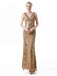 1920ER V-AUSSCHNITT PAILLETTEN SPITZEN PARTYKLEID