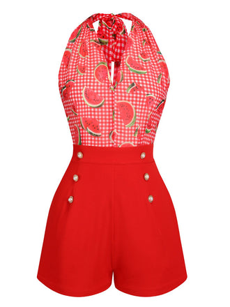 WASSERMELONE ROTER HALFTER PATCHWORK STRAMPLER