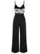 SCHWARZEM RIEMEN SCHMETTERLING PATCHWORK JUMPSUIT