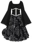 HALLOWEEN GOTHIC SPINNENNETZ SWING KLEID