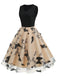 1950ER PATCHWORK STICKEREI Schmetterlings SWING KLEID