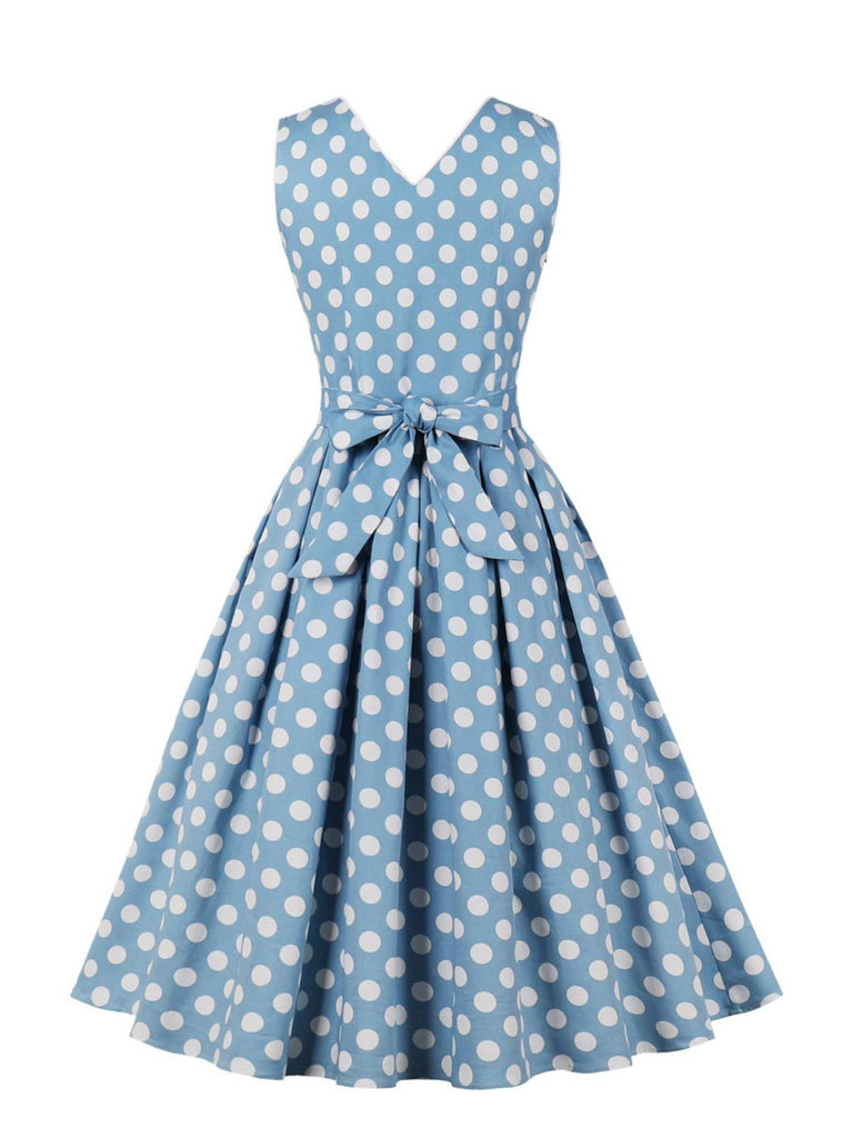 1950ER POLKA DOTS REVERS VINTAGE KLEID