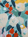 2PCS Hellblaue 1950er Blumenbluse & Rock mit Gürtel