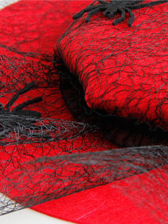 ROTER HALLOWEEN SPITZEN SPIDER HUT