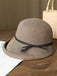 Vintage faltbarer Stroh-Sonnenhut