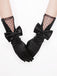 Schwarze Vintage Bowknot Mesh Handschuhe