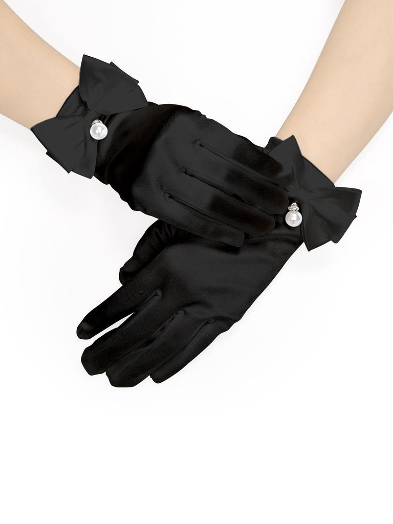 Vintage Perle Bogen Dekor Exquisite Handschuhe