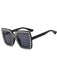 Retro Party Strass Quadratische Sonnenbrille