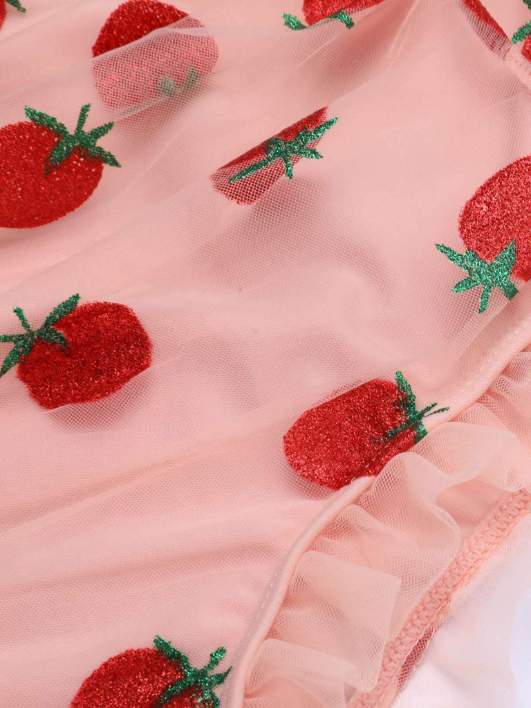 [Vorverkauf] [Plus Size] Strawberry Cami Tankini Set Aus Spitze