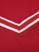 Rot 1940er Solid Patchwork V-Ausschnitt Badeanzug