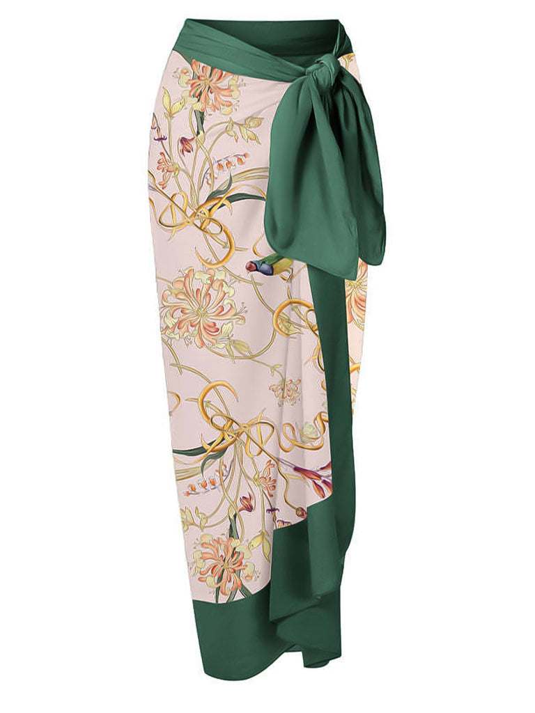 1950er Blumen Schnürung Wickeln Cover-up