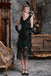 CHAMPAGNER 1920ER PERLEN FRANSE FLAPPER KLEID