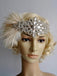 APRIKOSEN 1920ER FEATHER FLAPPER STIRNBAND
