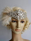 APRIKOSEN 1920ER FEATHER FLAPPER STIRNBAND