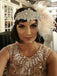 APRIKOSEN 1920ER FEATHER FLAPPER STIRNBAND