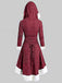 PELZIGES PATCHWORK EINFARBIGES SCHNÜRKLEID